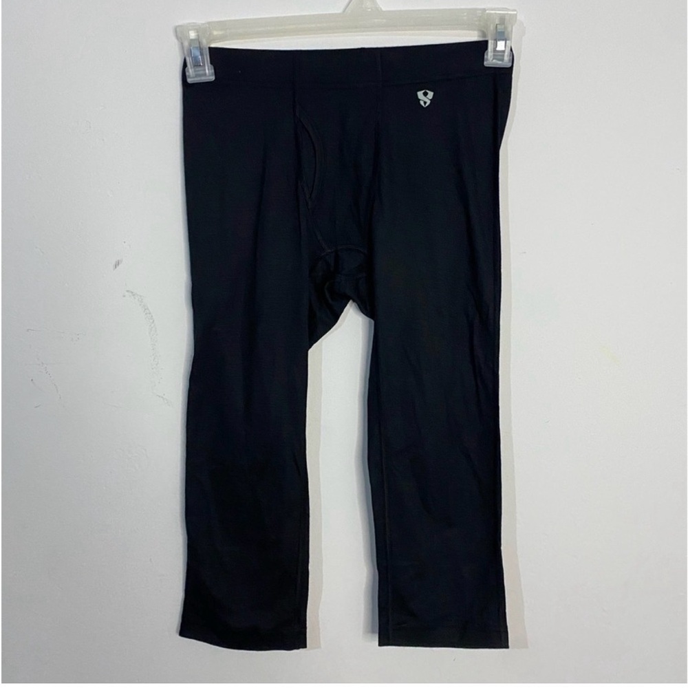 Stoic Black Men's Wool Blend 3/4 Long Underwear/ Tights